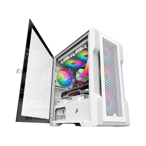 Корпус 1stPlayer T3-WH-4F1-W
