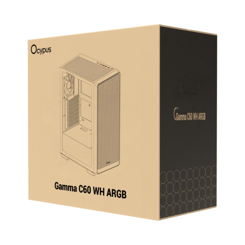 Корпус OCYPUS GAMMA C60 WH ARGB (GAMMA-C60-WHG400XX-GL)