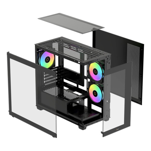 Корпус OCYPUS GAMMA C52 BK ARGB (GAMMA-C52-BKD300XX-GL)