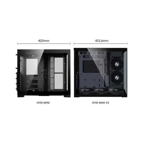 Корпус для ПК Lian Li O11 Dynamic Mini V2, Black (G99.O11DMIV2X.00)