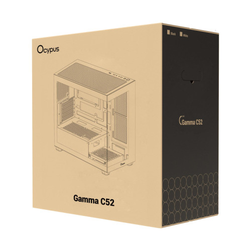 Корпус для ПК OCYPUS GAMMA C52 WH (GAMMA-C52-WHD000XX-GL)