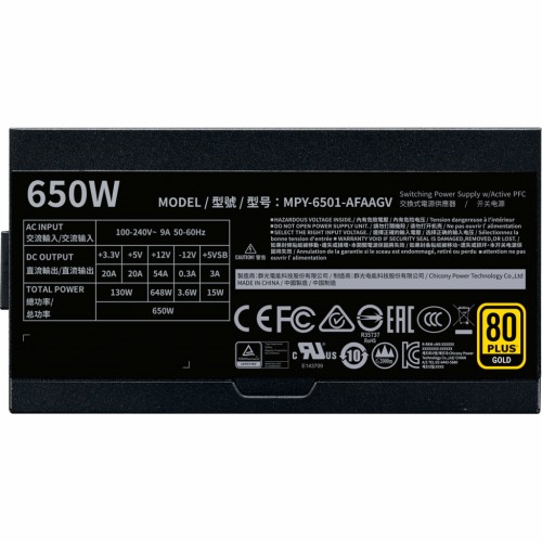 Блок живлення CoolerMaster 650W V650 GOLD (MPY-6501-AFAAGV-EU)