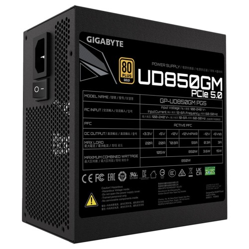 Блок живлення GIGABYTE 850W (GP-UD850GM PG5)