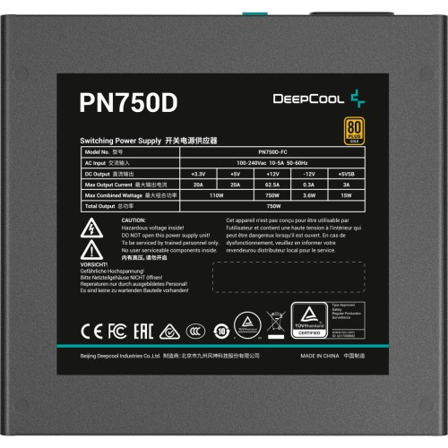 Блок живлення Deepcool 750W PN750D (R-PN750D-FC0B-EU)