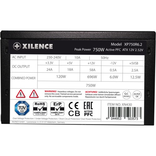 Блок живлення Xilence 750W (XP750R6.2 BULK)