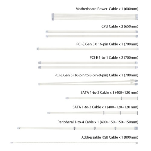 Блок живлення ASUS 1000W ROG Strix PCIE5 Gold Aura White Edition (90YE00P5-B0NA00)