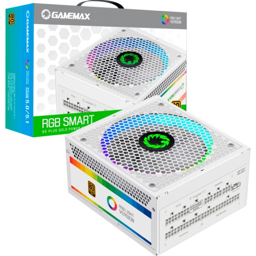 Блок живлення Gamemax 750W (RGB 750 PRO WH (ATX3.0/3.1 PCI)