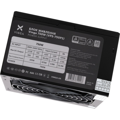 Блок живлення Vinga 750W (VPS-750P1) Блок живлення Vinga 750W (VPS-750P1)