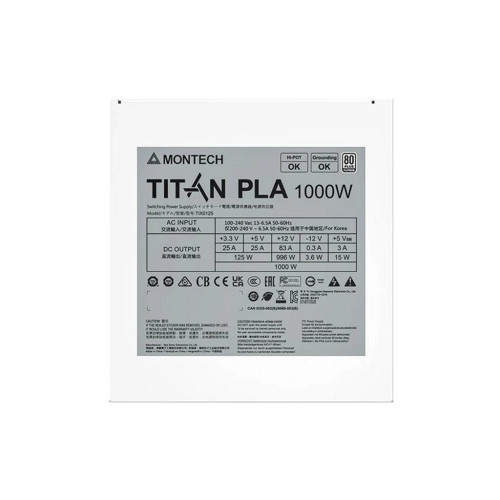 Блок живлення MONTECH 1000W (TITAN PLA 1000)