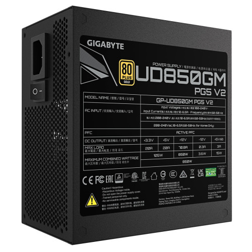 Блок живлення GIGABYTE 850W (GP-UD850GM PG5 V2)