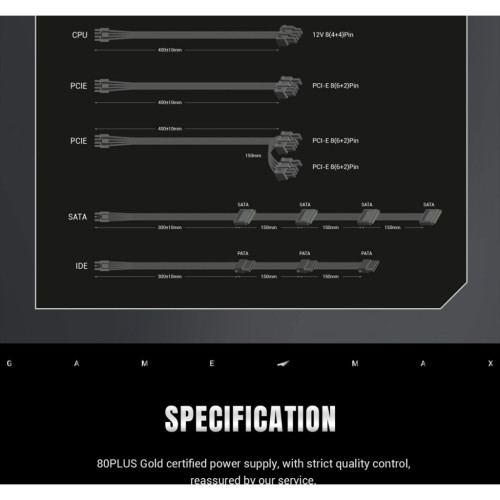 Блок живлення Gamemax 650W (GS 650G V25)