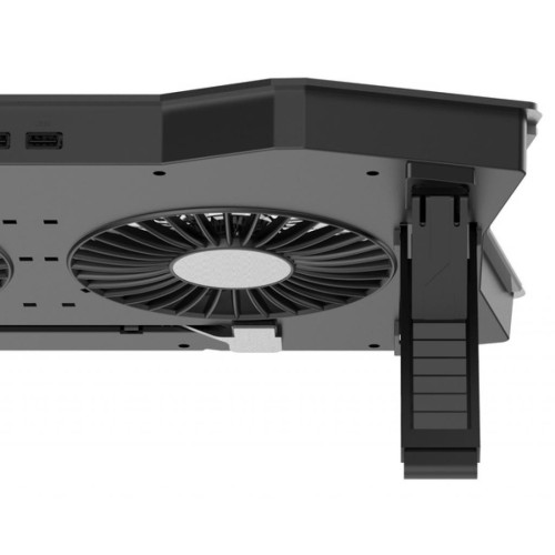 Підставка до ноутбука Omega Laptop COOLING PAD 2 fans BLACK [45425] (OMNCP2FB)