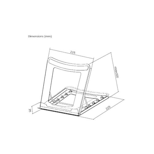 Підставка до ноутбука HiSmart 10-15 з 5-ма положеннями кута нахилу (HS082468)