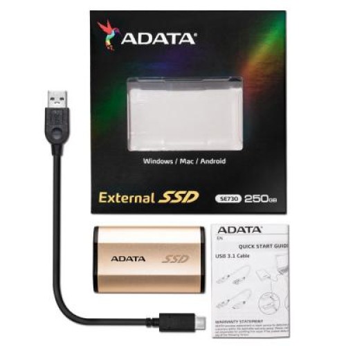 Накопичувач SSD USB 3.1 250GB ADATA (ASE730-250GU31-CGD)