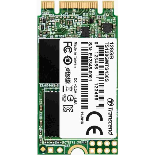 Накопичувач SSD M.2 2242 128GB Transcend (TS128GMTS430S)