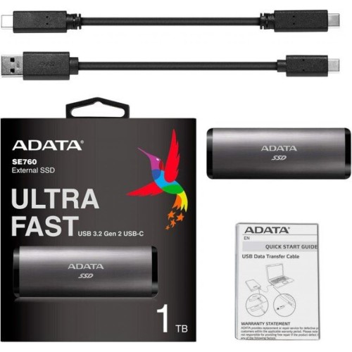 Накопичувач SSD USB 3.2 256GB ADATA (ASE760-256GU32G2-CTI)