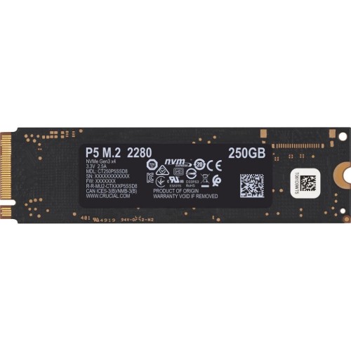 Накопичувач SSD M.2 2280 250GB Micron (CT250P5SSD8)