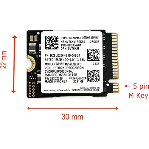 Накопичувач SSD M.2 2230 256GB Samsung (MZ9LQ256HBJD-00BD1)