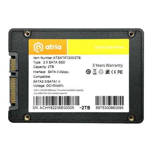 Накопичувач SSD 2.5 2TB XT200 ATRIA (ATSATXT200/2048)