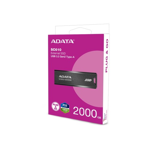 Накопичувач SSD USB 3.2 2TB SD610 ADATA (SC610-2000G-CBK/RD)