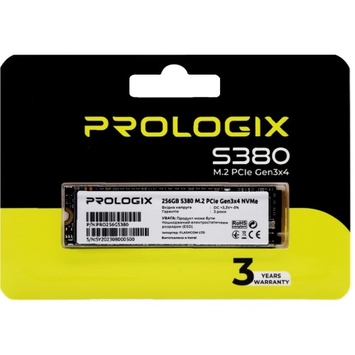 Накопичувач SSD M.2 2280 256GB Prologix (PRO256GS380)