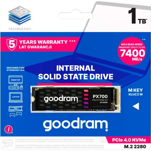 Накопичувач SSD M.2 2280 512GB Goodram (SSDPR-PX700-512-80)