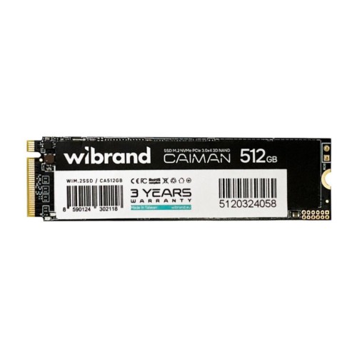 Накопичувач SSD M.2 2280 512GB Caiman Wibrand (WIM.2SSD/CA512GB)