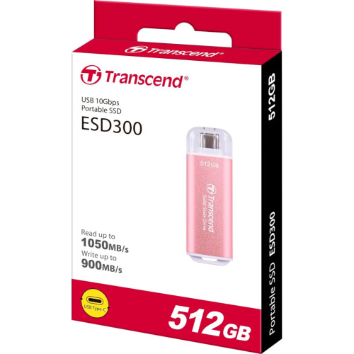 Накопичувач SSD USB Type-C 512GB ESD300 Transcend (TS512GESD300P)