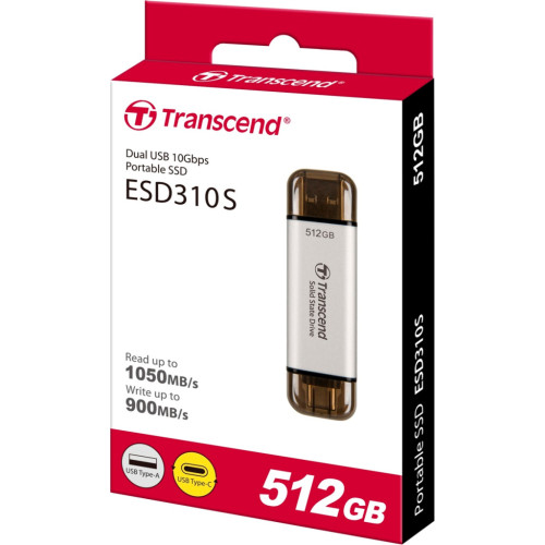 Накопичувач SSD USB Type-C 512GB ESD300 Transcend (TS512GESD300S)