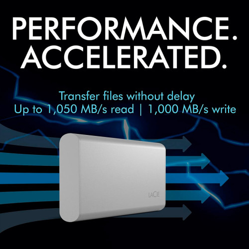 Накопичувач SSD USB Type-C 500GB Portable LaCie (STKS500400)