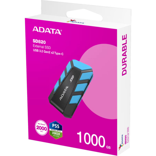 Накопичувач SSD USB 3.2 1TB SD820 ADATA (SD820-1000G-CBU) Накопичувач SSD USB 3.2 1TB SD820 ADATA (SD820-1000G-CBU)