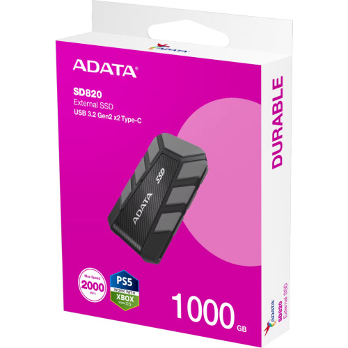 Накопичувач SSD USB 3.2 1TB SD820 ADATA (SD820-1000G-CGY) Накопичувач SSD USB 3.2 1TB SD820 ADATA (SD820-1000G-CGY)