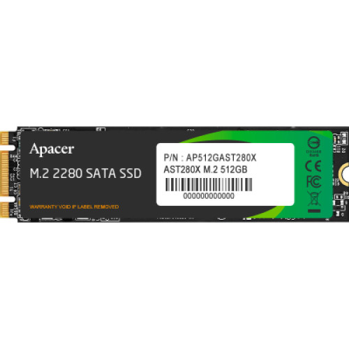 Накопичувач SSD M.2 2280 512GB Apacer (AP512GAST280X) Накопичувач SSD M.2 2280 512GB Apacer (AP512GAST280X)
