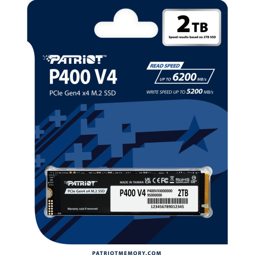 Накопичувач SSD M.2 2280 2TB P400 Patriot (P400VP2TBM28H)
