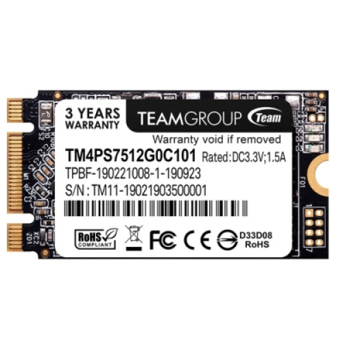 Накопичувач SSD M.2 2242 512GB Team (TM4PS7512G0C101)