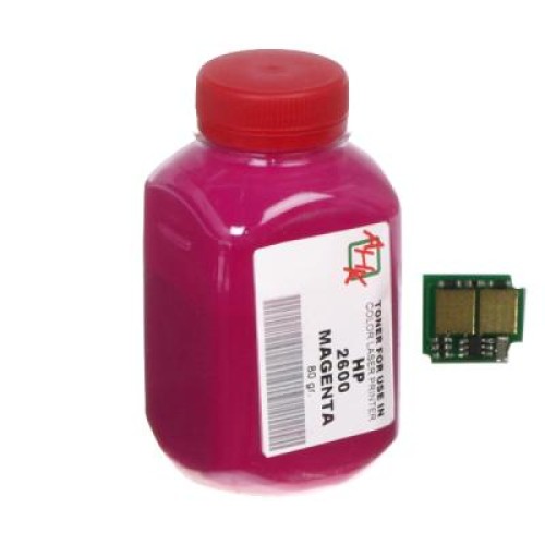 Тонер HP CLJ 2600 Magenta +chip AHK (1500190/330055)