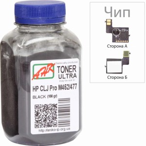 Тонер HP CLJ Pro M452/477, +Apex chip, 100г Black AHK (3203127)