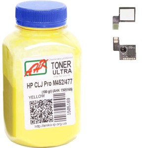 Тонер HP CLJ Pro M452/477 100г Yellow +chip AHK (1505173)