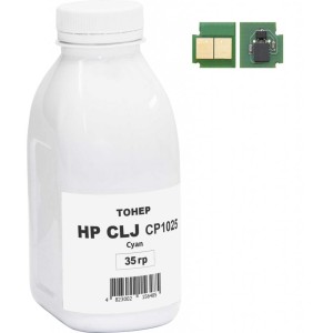 Тонер HP CLJ CP1025 35г Cyan +chip NewTone (HP1025C-N35CH)