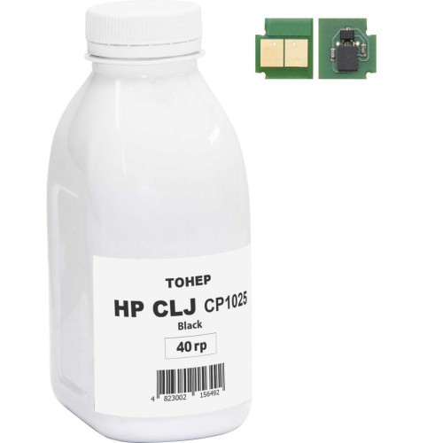 Тонер HP CLJ CP1025 40г Black +chip NewTone (HP1025B-N35CH)