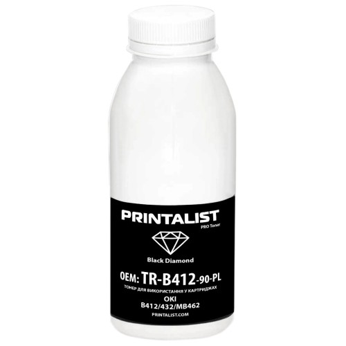 Тонер OKI B412/432/MB462, 90г Black Printalist (TR-B412-90-PL)