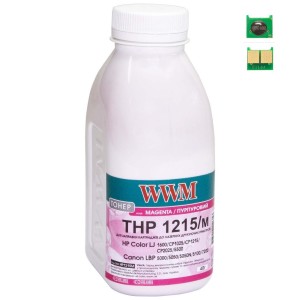 Тонер HP CLJ CP1215/CP1515/CM1312 40г Magenta +chip WWM (TC1215M)