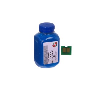 Тонер HP CLJ CP1215/CP1515/CM1312 40г Cyan+chip AHK (1500140)