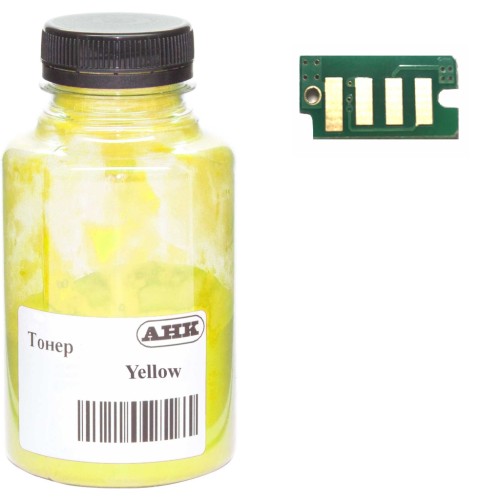 Тонер Xerox Ph6500 50г Yellow +chip2/4reg AHK (50000128)