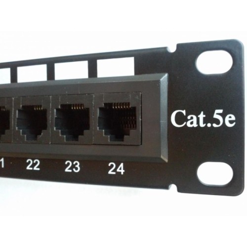 Патч-панель Hypernet 19 24хRJ-45 UTP, cat. 5е (PP-KUTP24-NM / PP-KUTP24-LC)