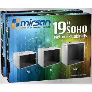 Шафа настінна Mirsan 12U 535x400, SOHO, RAL 7035 (MR.SOH12U40DE.02)