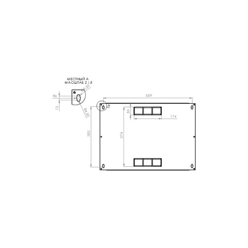 Шафа настінна CMS 9U, 600*600*507mm (UA-MGSWA96B)