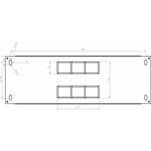 Шафа настінна CMS 4U 600*350*284mm (UA-MGSWA435B)