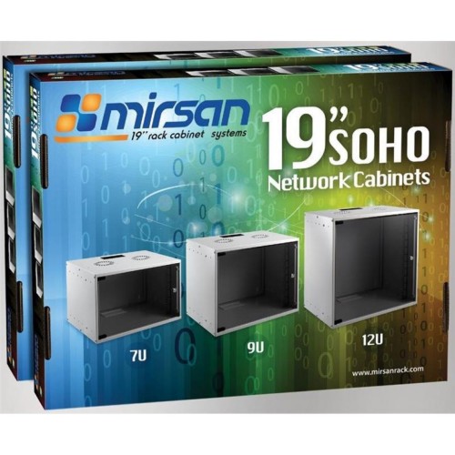 Шафа настінна Mirsan SOHO 9U 19 535x300, RAL 7035 (MR.SOH09U30DE.02)