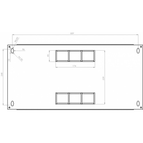 Шафа настінна CMS 6U 600*350*373mm (UA-MGSWA635G)